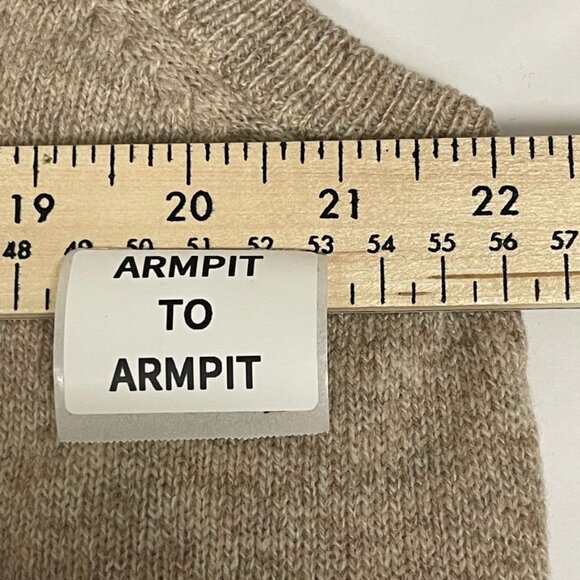 EWM Machine Washable Soft Lambswool Dad Vest Beige Men's Size L - Picture 8 of 10